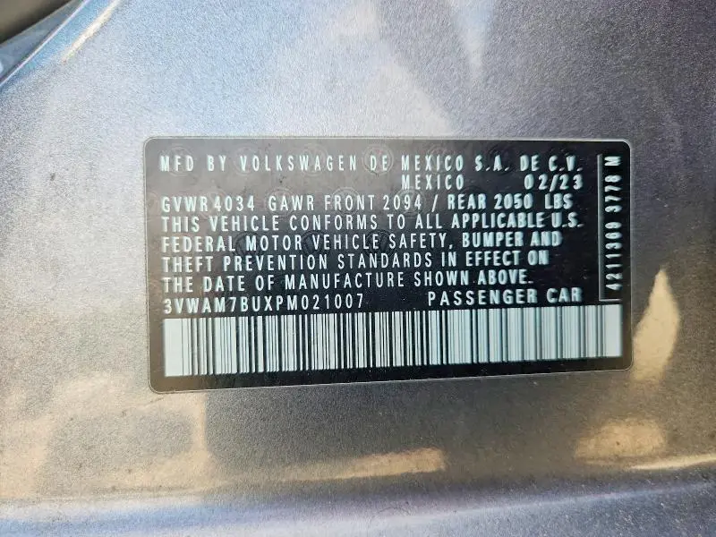 2023 VOLKSWAGEN JETTA SPORT  