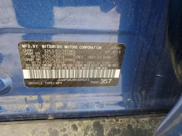 2019 MITSUBISHI OUTLANDER SPORT ES  