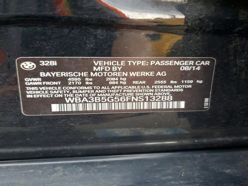 2015 BMW 328 XI SULEV  