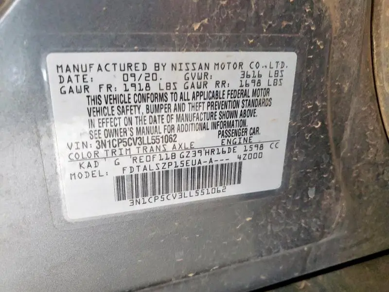 2020 NISSAN KICKS SV  