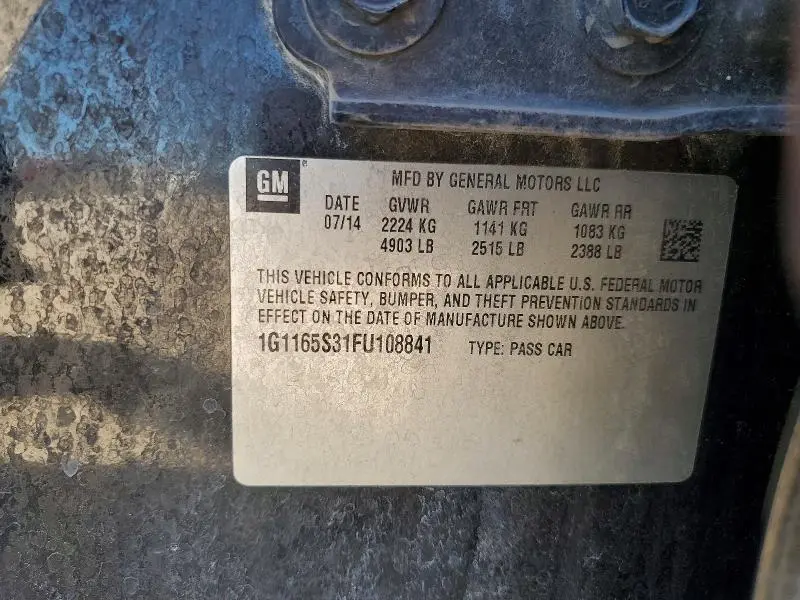 2015 CHEVROLET IMPALA LTZ  