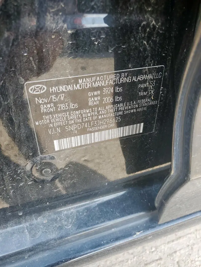 2018 HYUNDAI ELANTRA SE