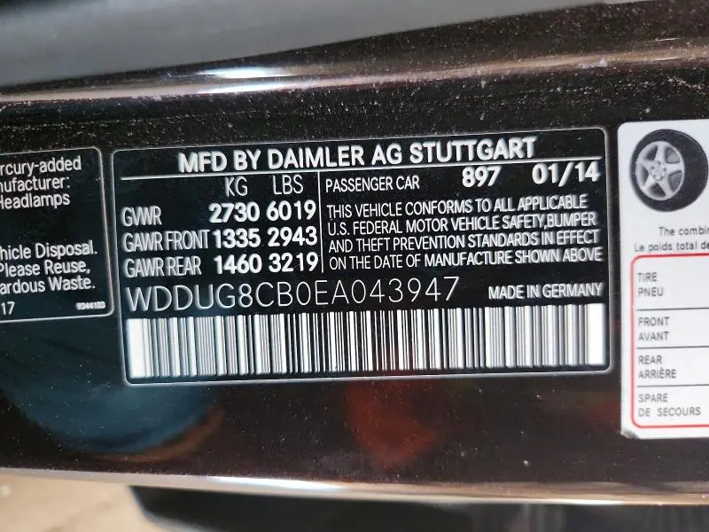 2014 MERCEDES-BENZ S 550  