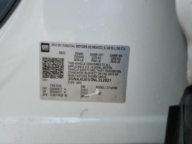 2022 CHEVROLET EQUINOX LT  