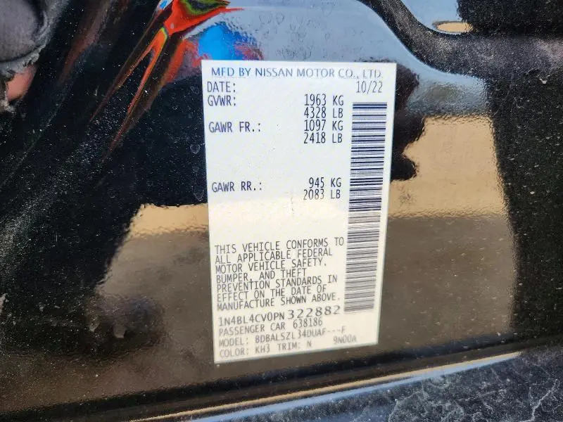 2023 NISSAN ALTIMA 2.5 SR  