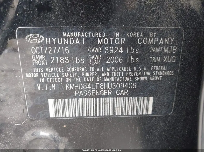 2017 HYUNDAI ELANTRA VALUE EDITION