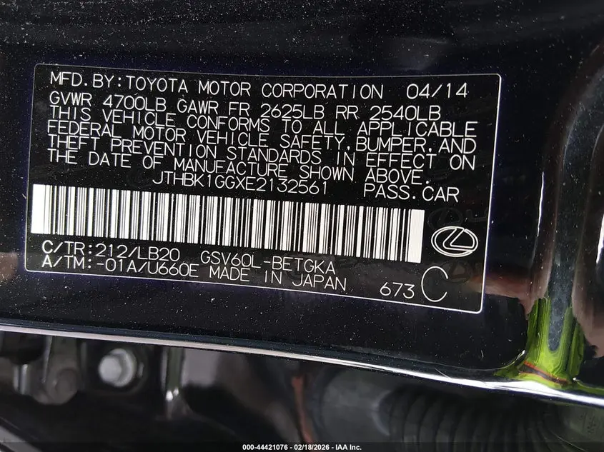 2014 LEXUS ES 350  