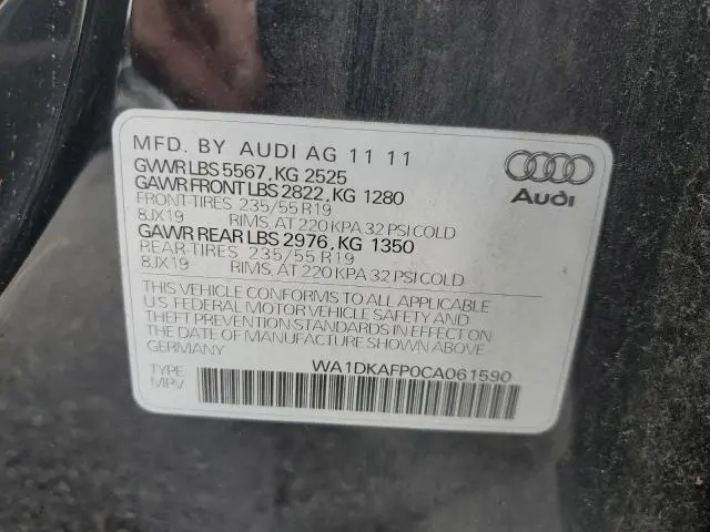 2012 AUDI Q5 PREMIUM PLUS  