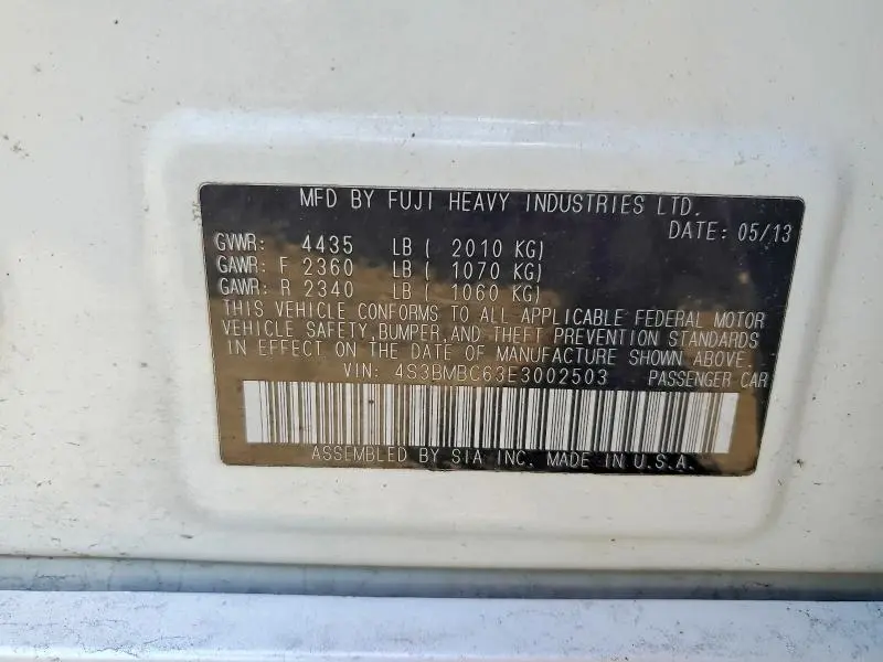 2014 SUBARU LEGACY 2.5I PREMIUM  