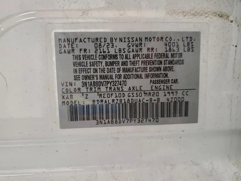 2023 NISSAN SENTRA SR  