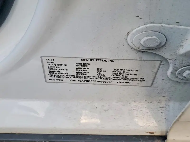 2022 TESLA MODEL Y   
