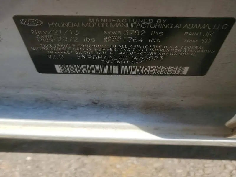 2013 HYUNDAI ELANTRA GLS  