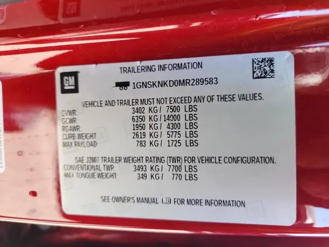 2021 CHEVROLET TAHOE K1500 LT  