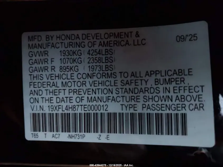 2026 HONDA CIVIC HYBRID SPORT