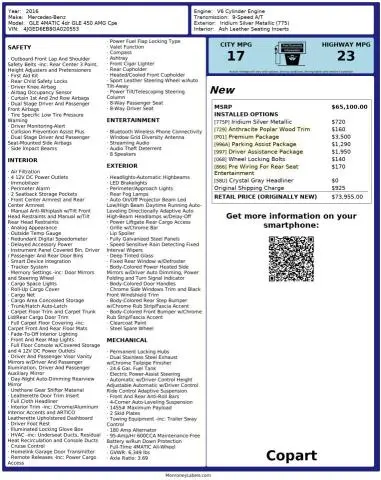 2016 MERCEDES-BENZ GLE COUPE 450 4MATIC  