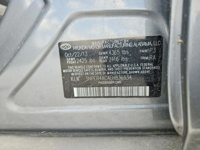2014 HYUNDAI SONATA GLS  