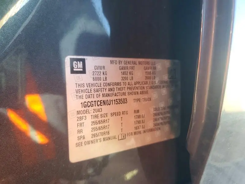 2018 CHEVROLET COLORADO LT  