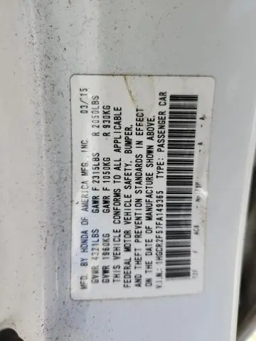 2015 HONDA ACCORD SPORT  