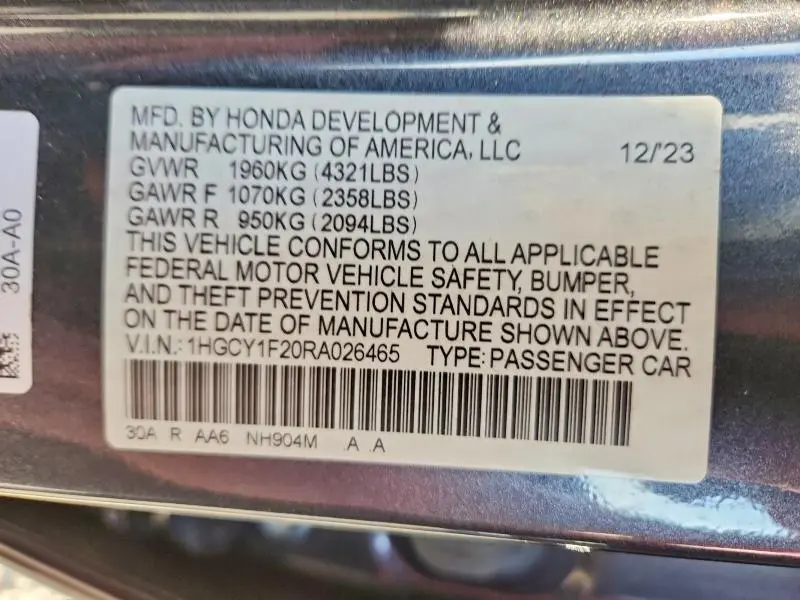 2024 HONDA ACCORD LX  