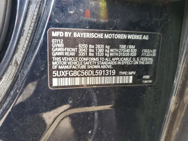 2013 BMW X6 XDRIVE50I  