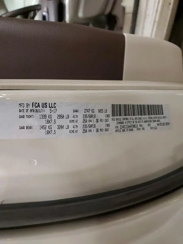 2017 CHRYSLER PACIFICA TOURING L PLUS  