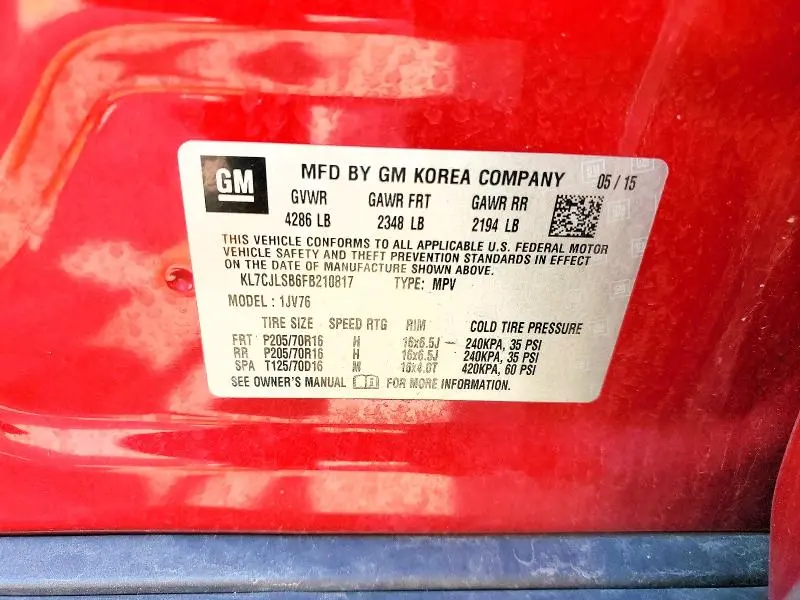 2015 CHEVROLET TRAX 1LT  