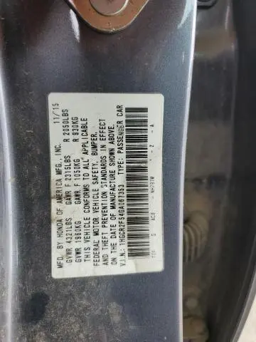 2016 HONDA ACCORD SPORT  