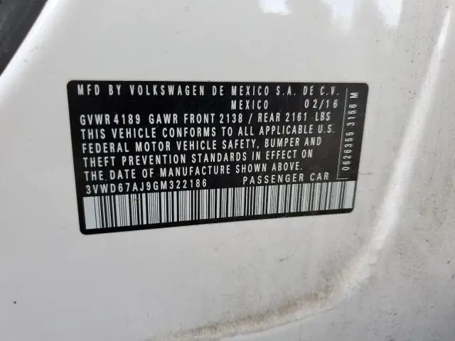 2016 VOLKSWAGEN JETTA SE  