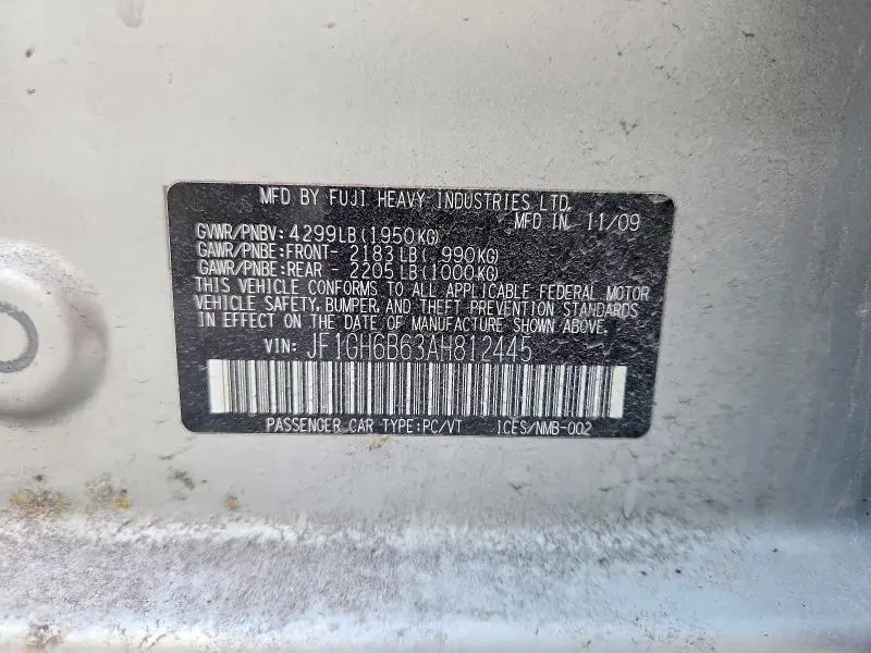 2010 SUBARU IMPREZA 2.5I PREMIUM  