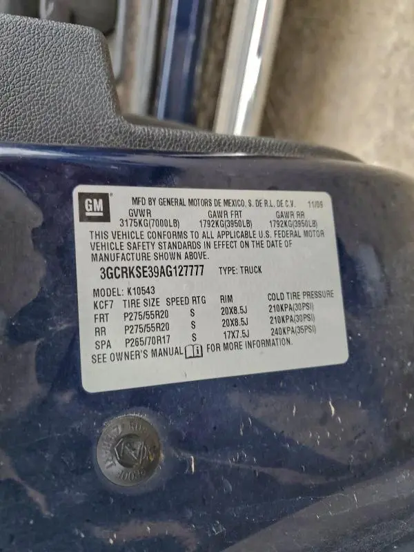 2010 CHEVROLET SILVERADO K1500 LT  