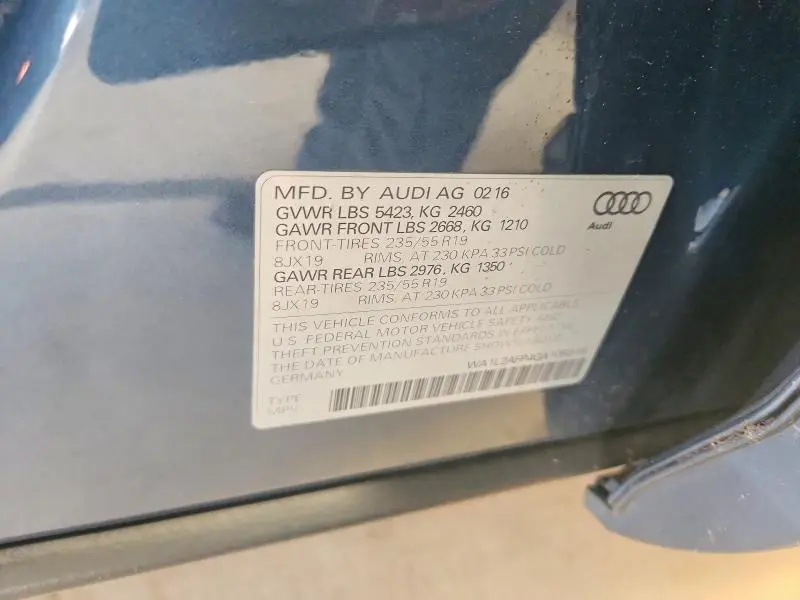 2016 AUDI Q5 PREMIUM PLUS  