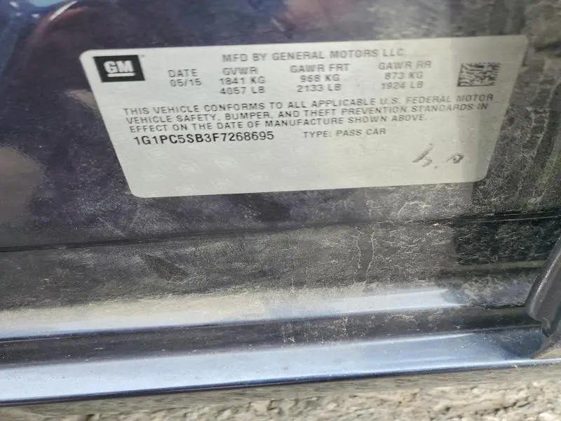 2015 CHEVROLET CRUZE LT  