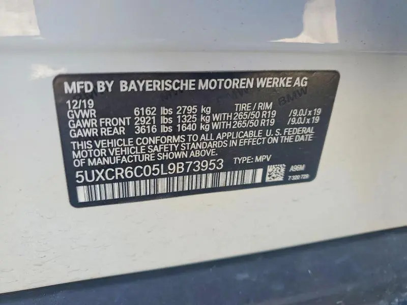 2020 BMW X5 XDRIVE40I  