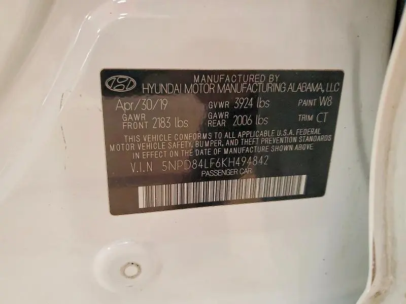 2019 HYUNDAI ELANTRA VALUE EDITION  