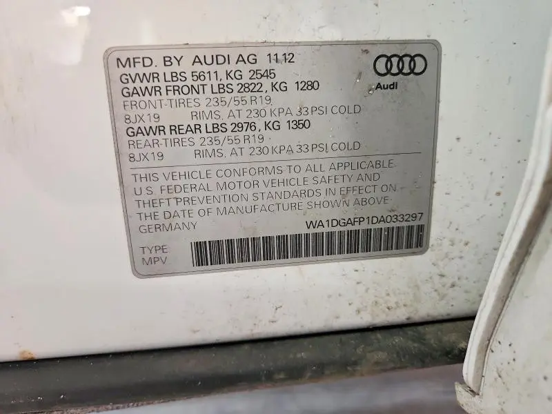 2013 AUDI Q5 PREMIUM PLUS  