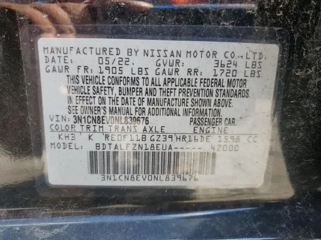 2022 NISSAN VERSA SV  