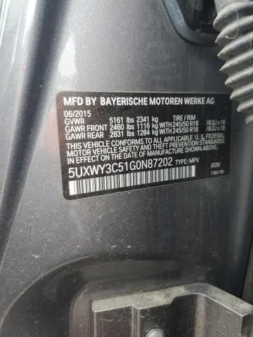 2016 BMW X3 XDRIVE28D  