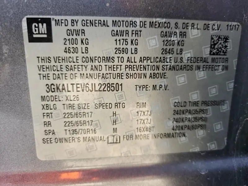 2018 GMC TERRAIN SLE  