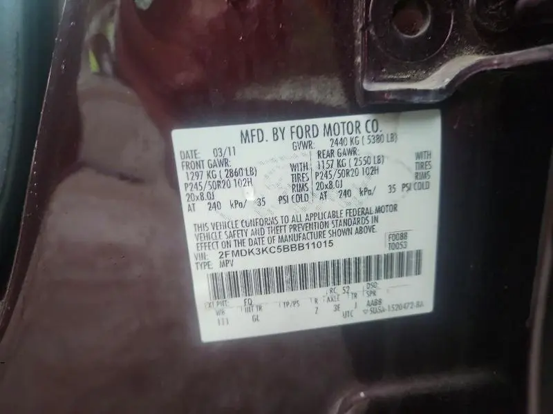 2011 FORD EDGE LIMITED  