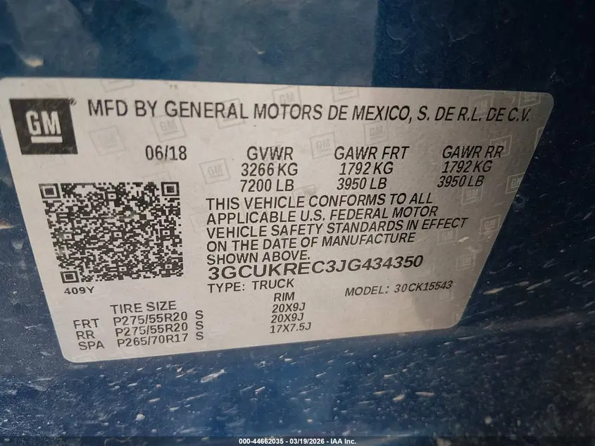 2018 CHEVROLET SILVERADO 1500 2LT