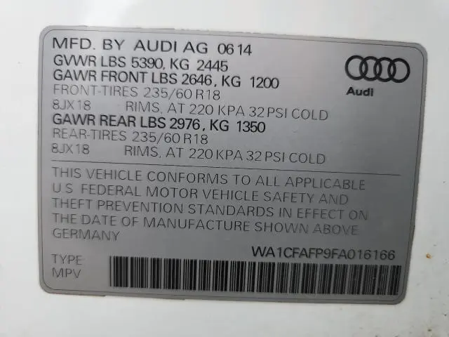 2015 AUDI Q5 PREMIUM