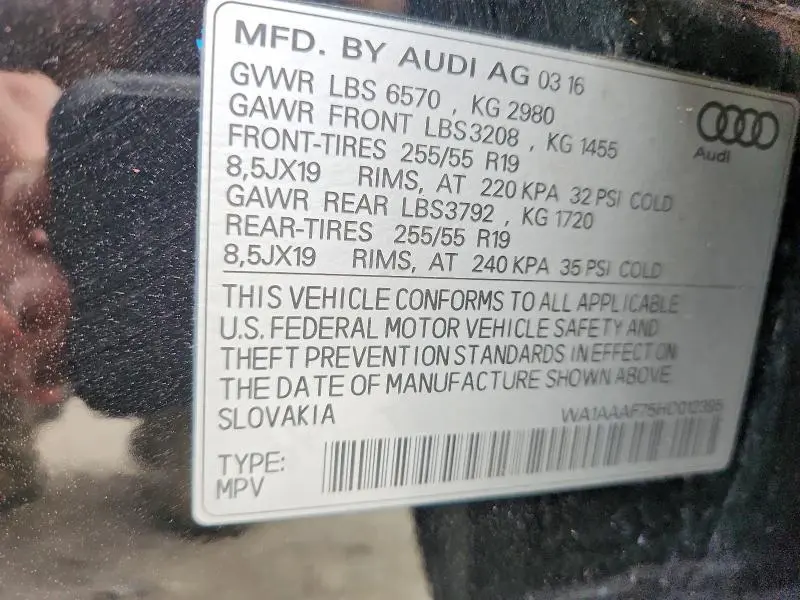 2017 AUDI Q7 PREMIUM  