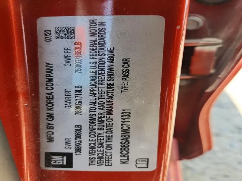 2021 CHEVROLET SPARK LS  