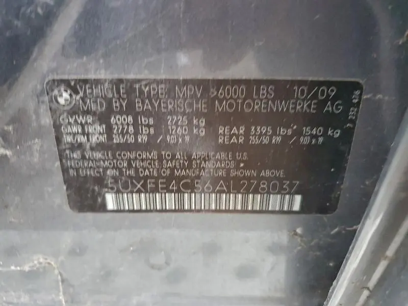 2010 BMW X5 XDRIVE30I  