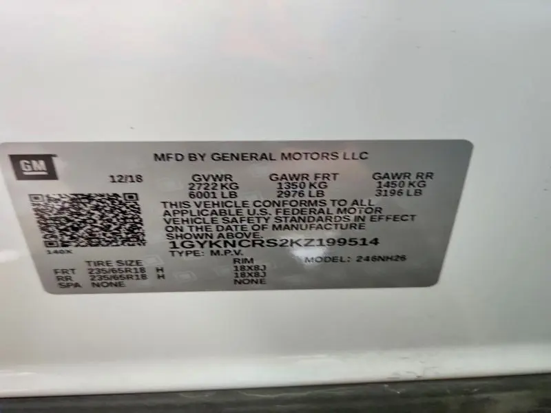 2019 CADILLAC XT5 LUXURY  