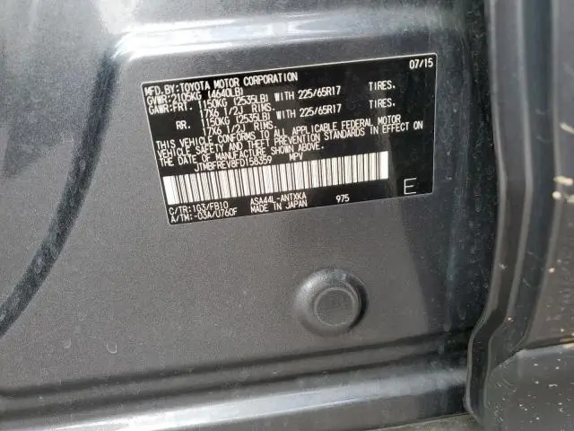 2015 TOYOTA RAV4 LE  