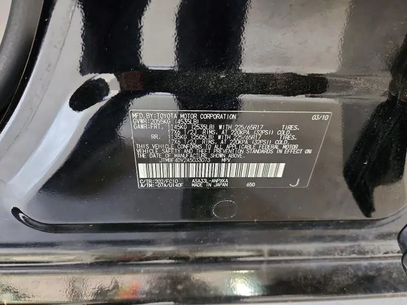 2010 TOYOTA RAV4 BASE  