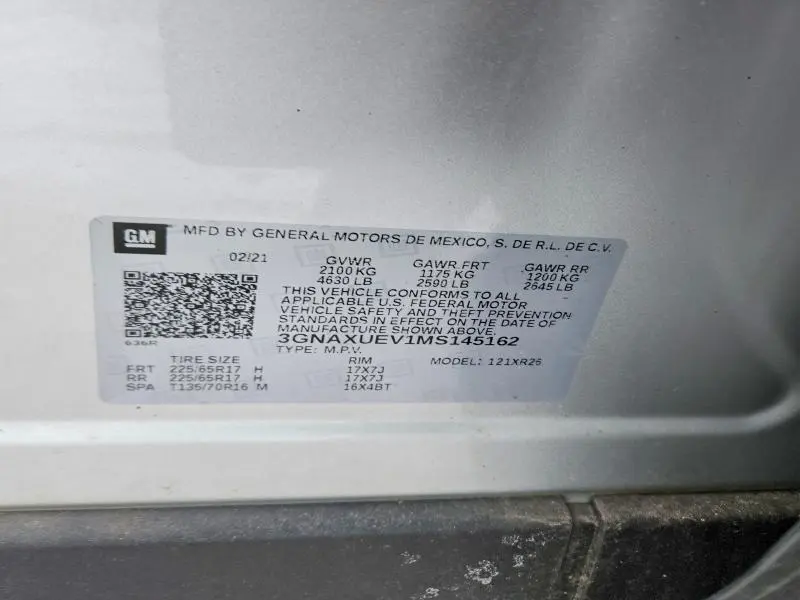 2021 CHEVROLET EQUINOX LT  