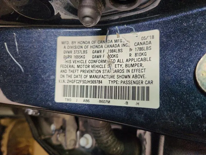 2018 HONDA CIVIC LX  