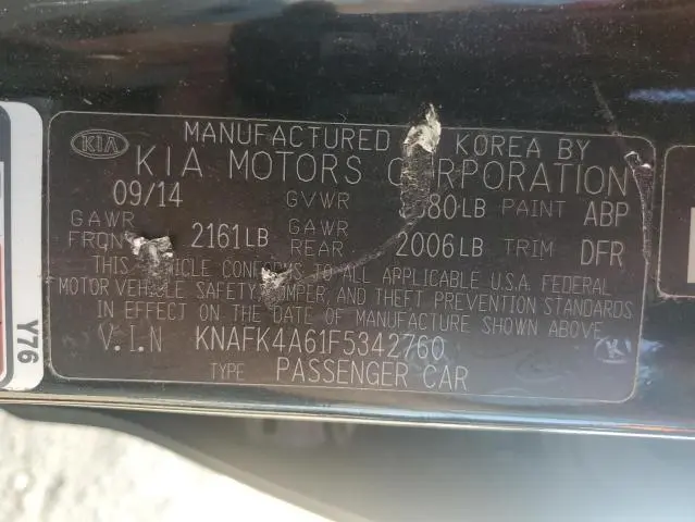 2015 KIA FORTE LX  